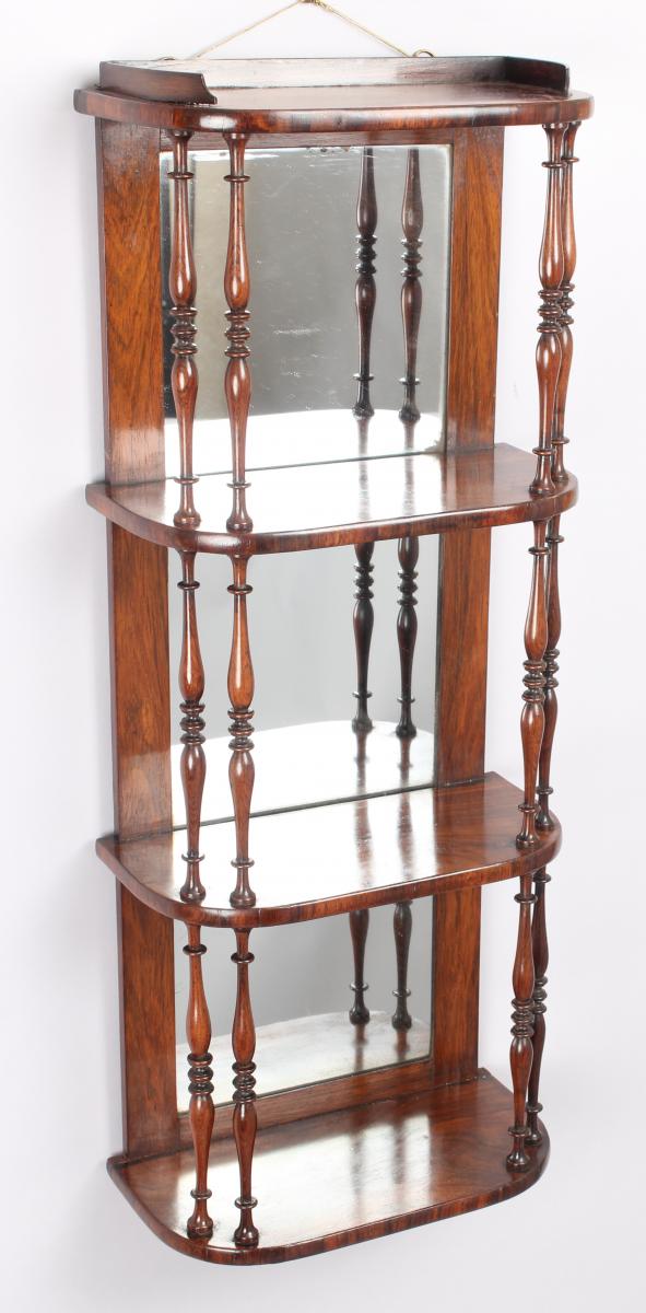 Fine pair of Regency rosewood display-shelves