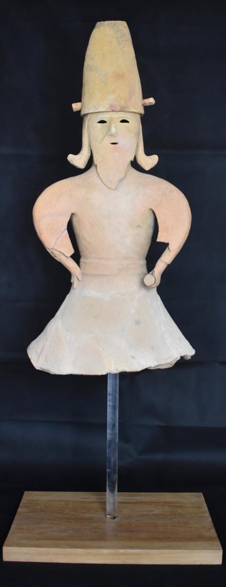 An extremely rare Haniwa figure of a Court Official