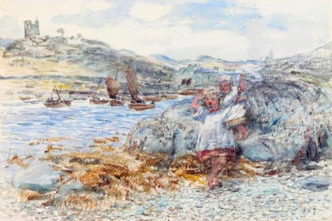 Tarbert, Well May The Boatie Row, William McTaggart R.S.A., V.P.R.S.W. (1835-1910)
