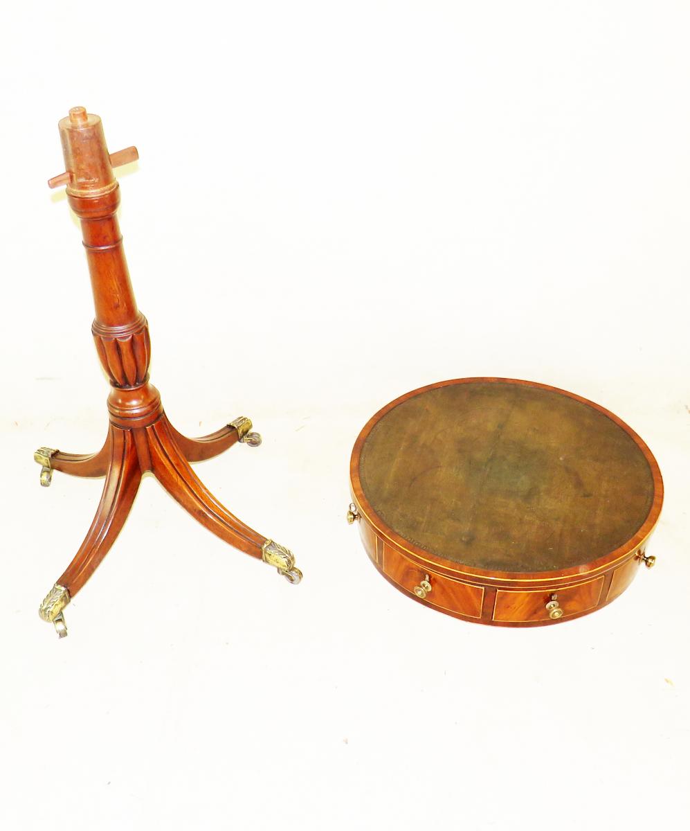 18th Century Georgian Mahogany Drum Type Occasional Table