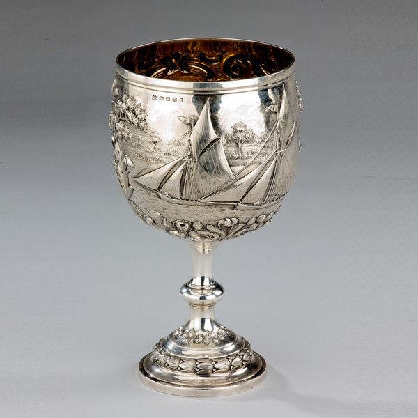 Fine quality silver presentation goblet