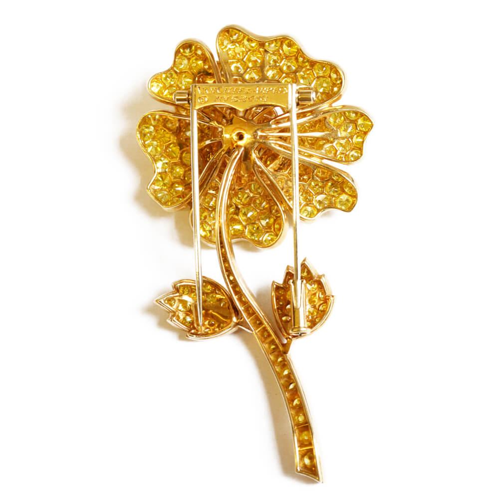   Van Cleef & Arpels Yellow Diamond Flower Brooch