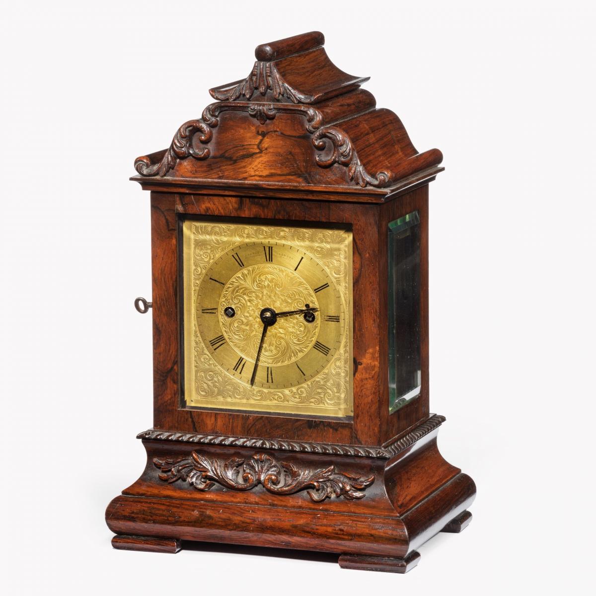 William IV rosewood bracket clock by French, Royal Exchange, London