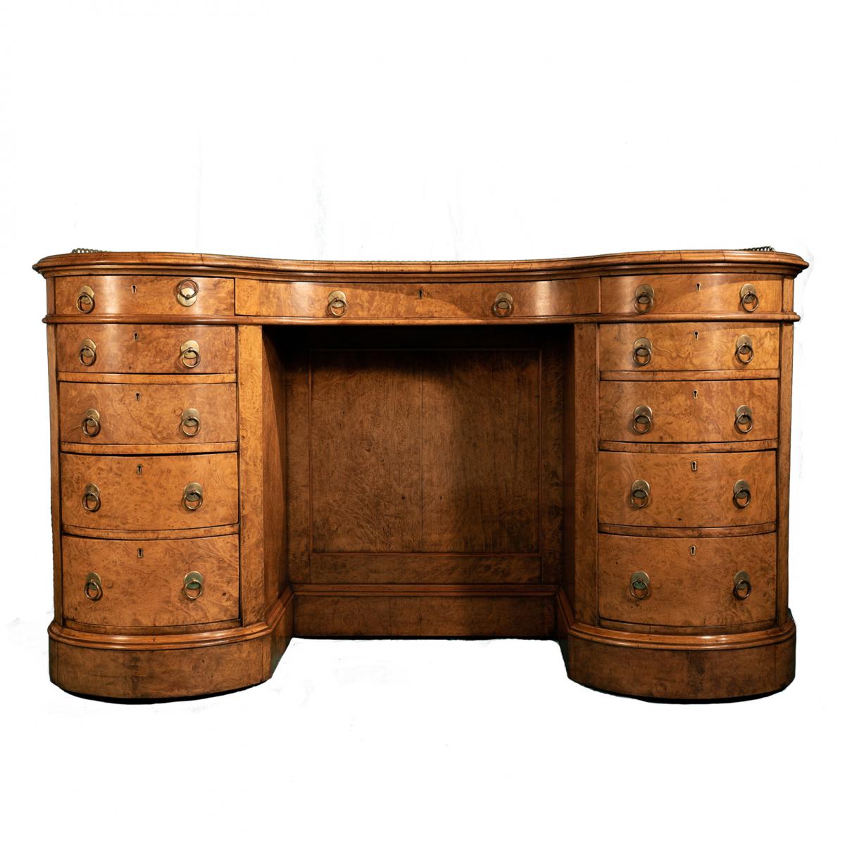Gillows style kidney shaped desk