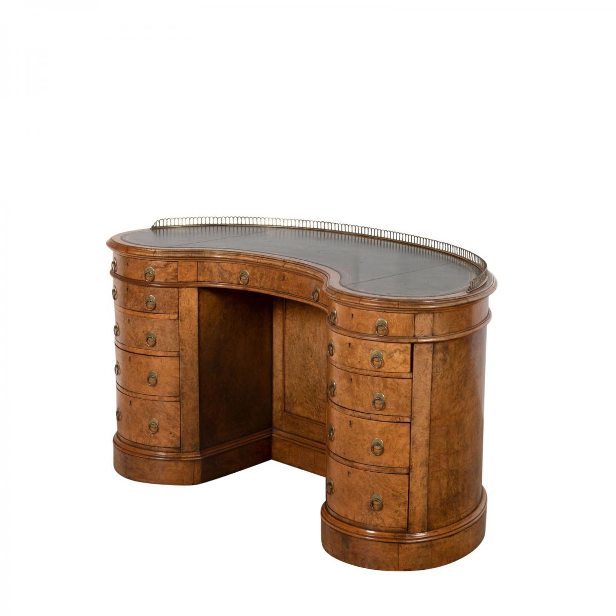 Gillows style kidney shaped desk