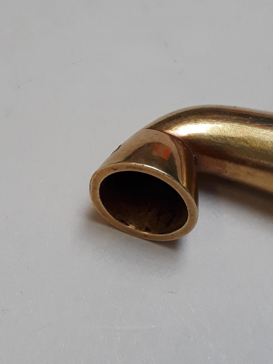 antique Japanese pipe end made of solid gold