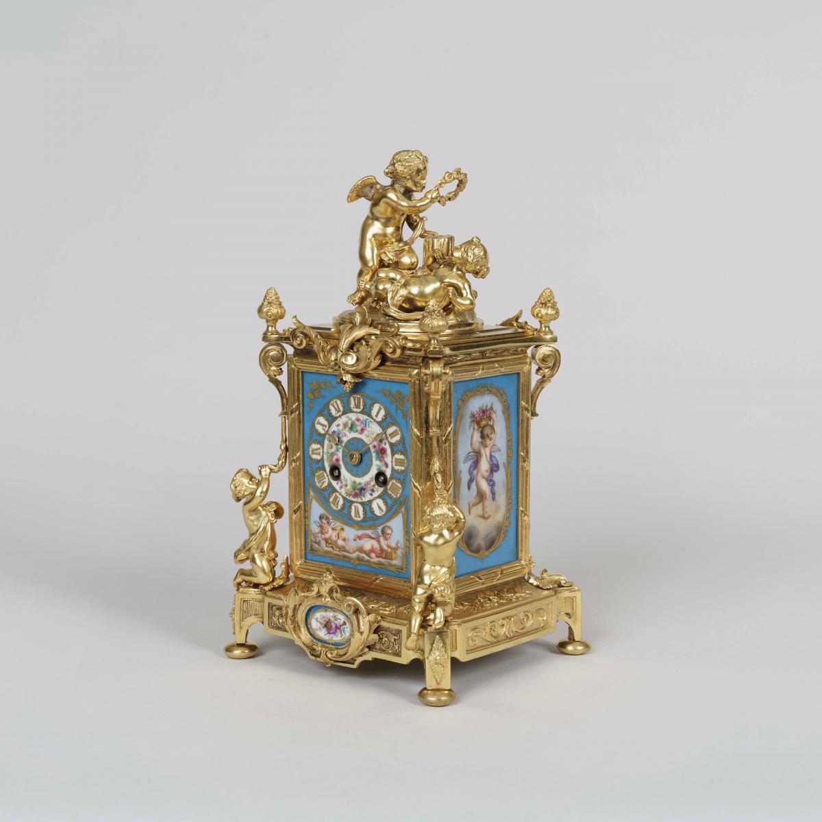 A Clock Garniture in the Louis XVI Manner By Le Roy et Fils