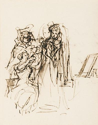 Study for 'The Bride at her Toilet on the day of her Wedding', Sir David Wilkie, R.A. 1785-1841