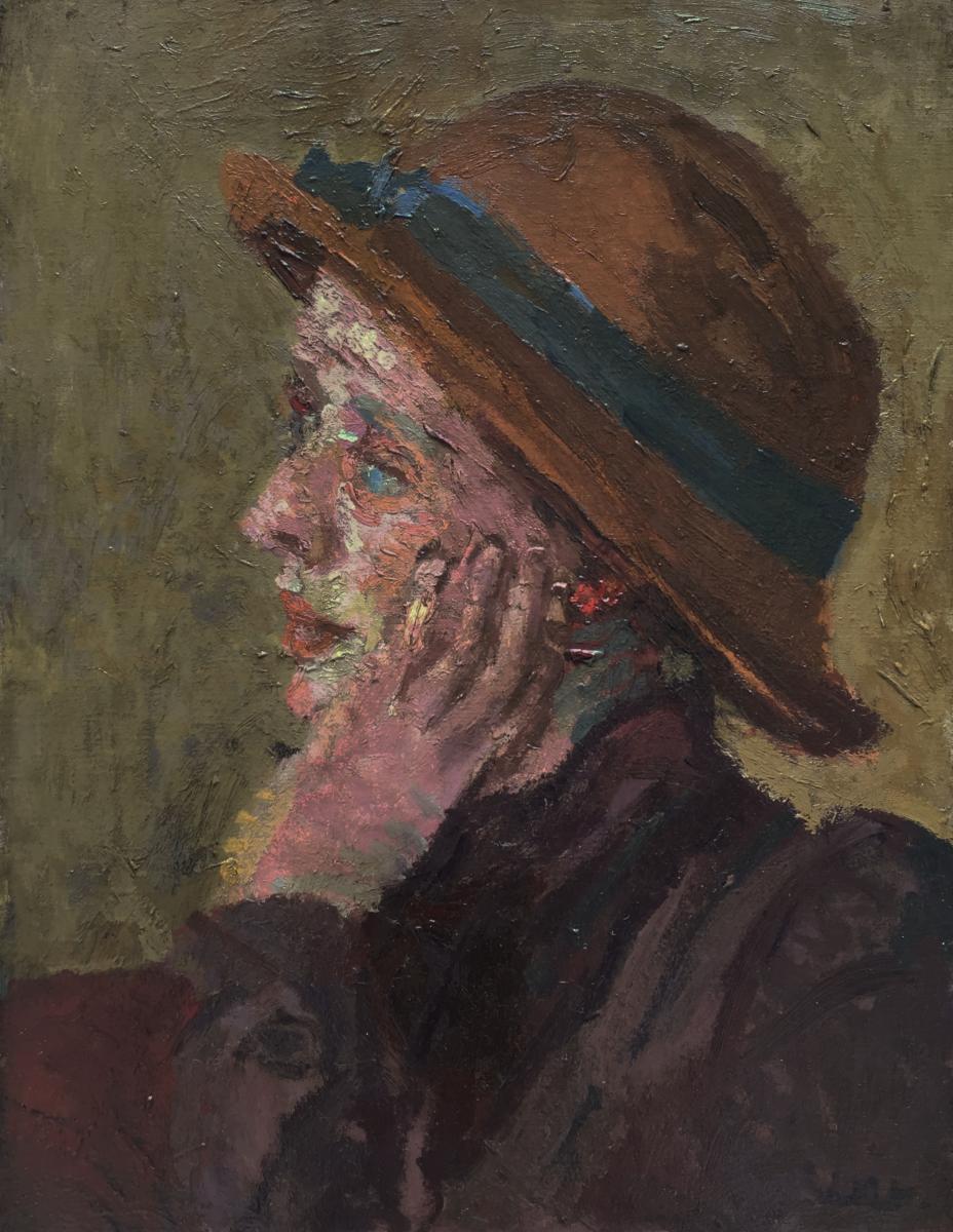 Portrait of a Lady in a Brown Hat, Walter Richard Sickert R.A. (1860-1942)