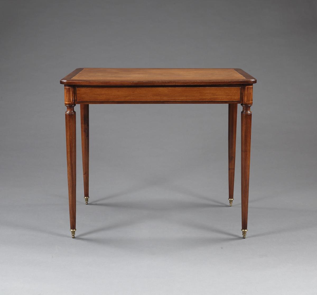 A Pair Of Mahogany And Birds Eye Maple Rectangular Occasional Tables In The Directoire Taste