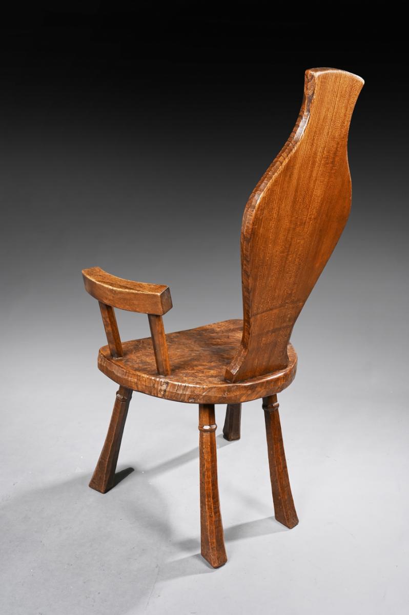 Pair of British Oak and Pollard Oak Jack Grimble Chairs