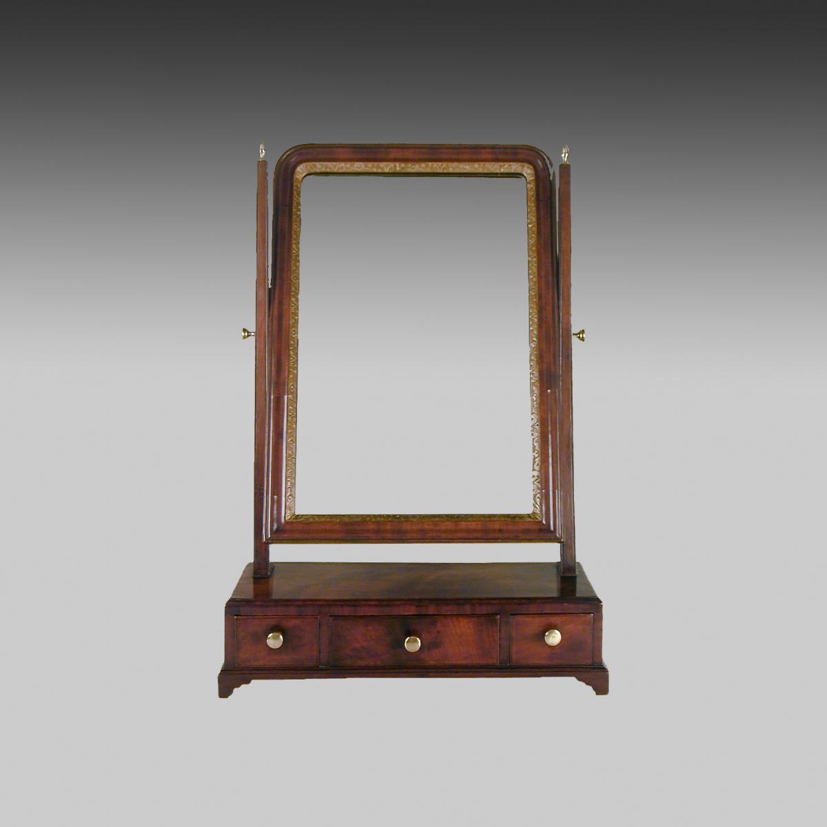 George 11 mahogany dressing mirror