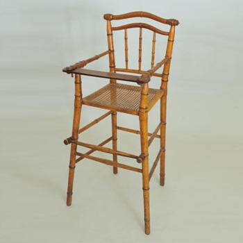 Faux Bamboo Childs High Chair – 19th century