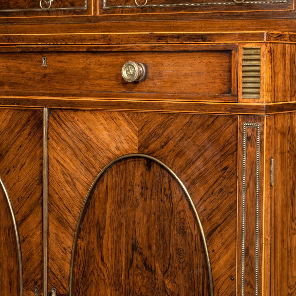 Regency rosewood two door side cabinet, attributed to John McLean