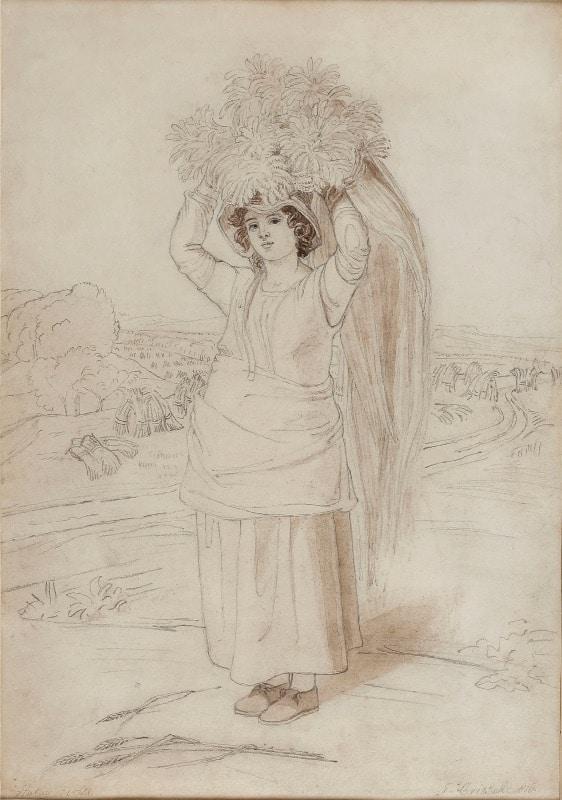 A Gleaner, Joshua Cristall P.O.W.S. (1768-1847)