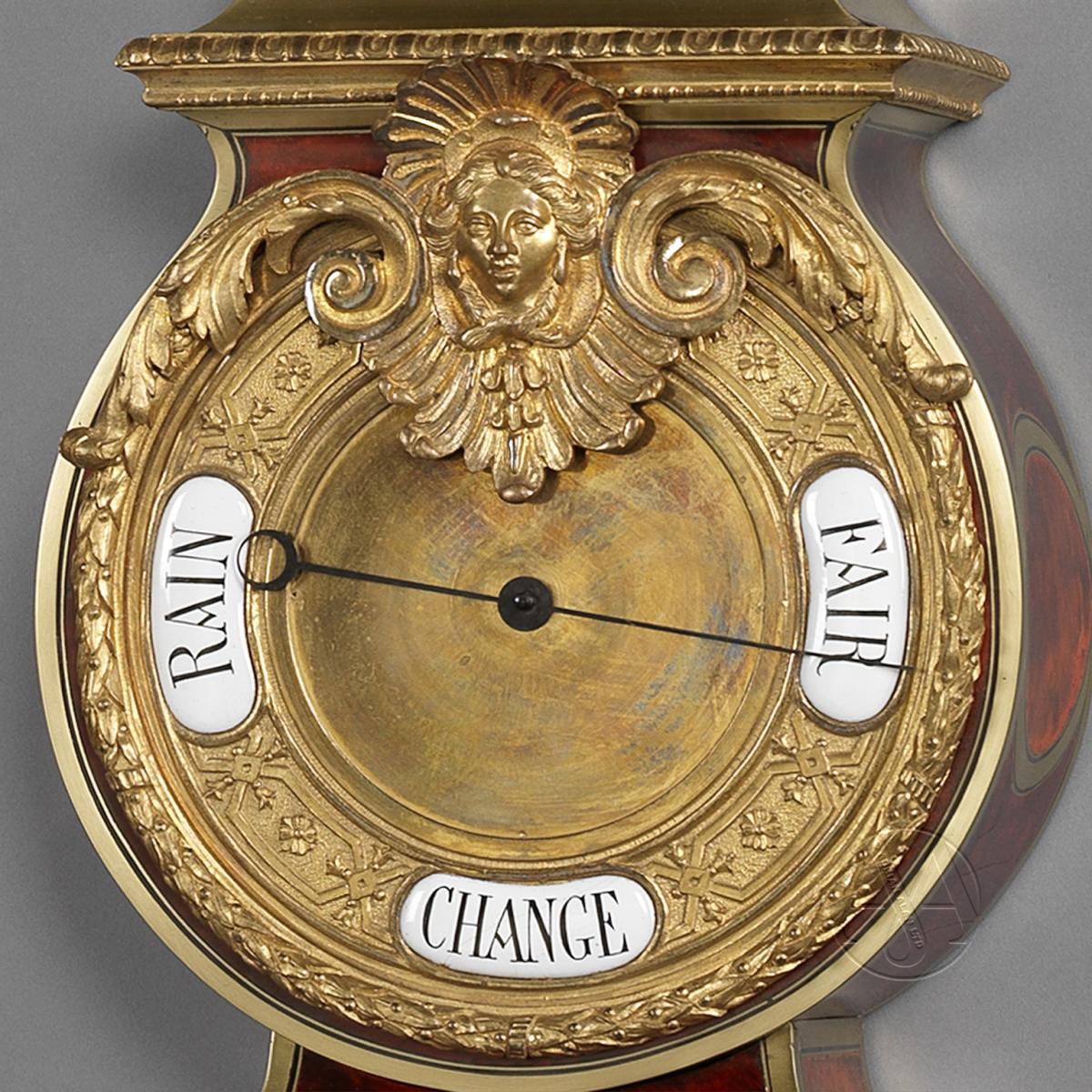 Boulle Cartel Clock and Barometer Set