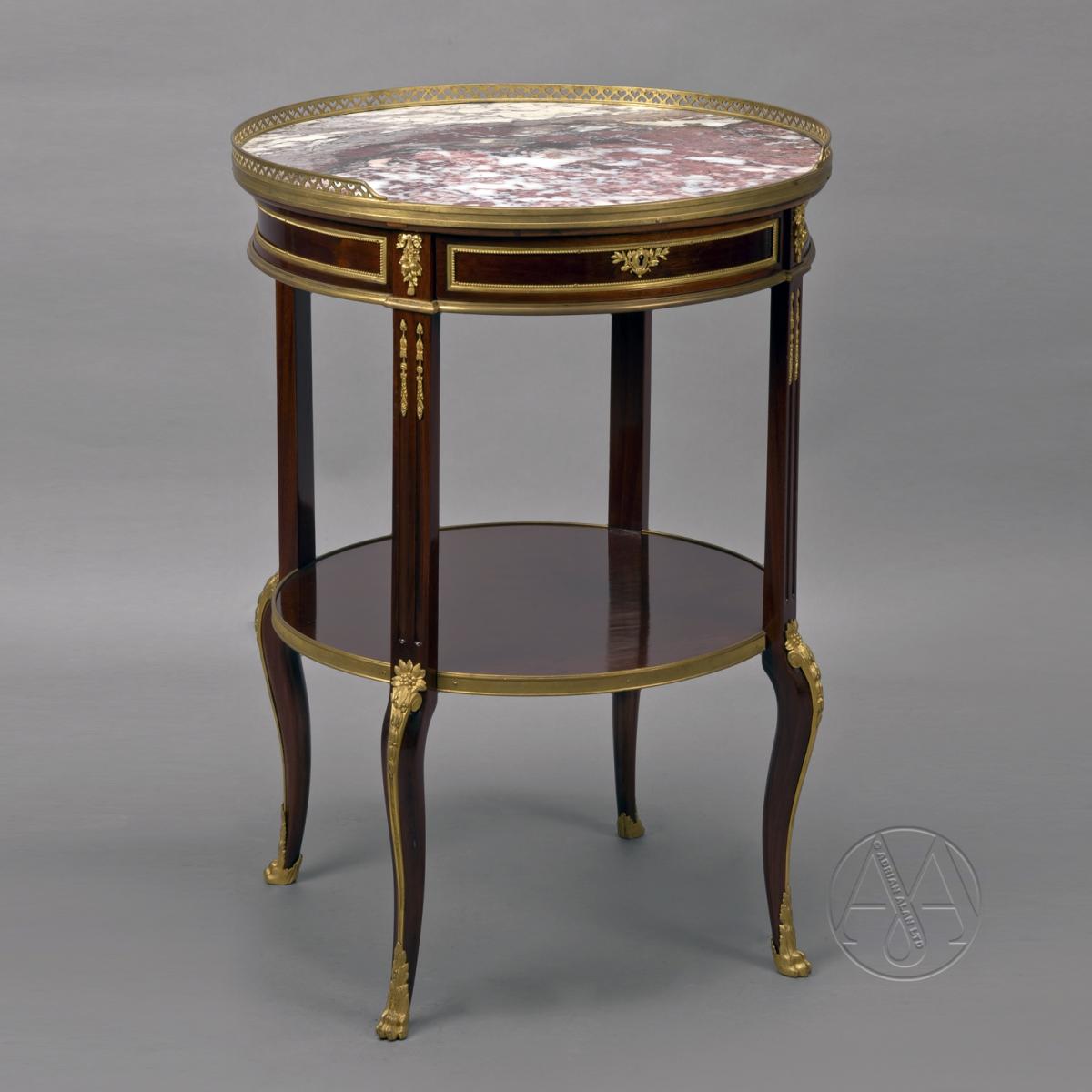 A Fine Transitional Style Gilt-Bronze Mounted Guéridon With a Breccia Marble Top, by Maison Millet