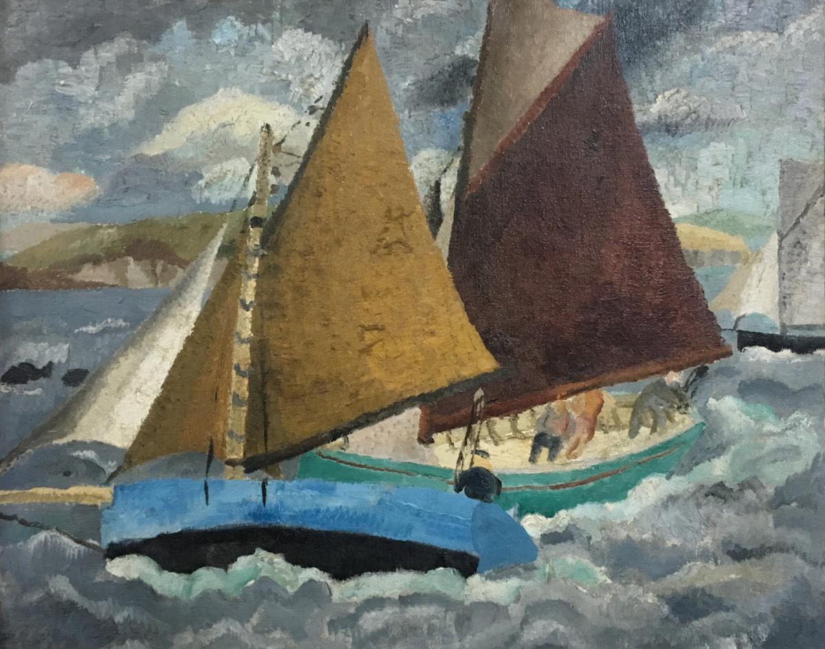 Yacht Race at Portscatho, Cornwall, Christopher Wood (1901-1930)