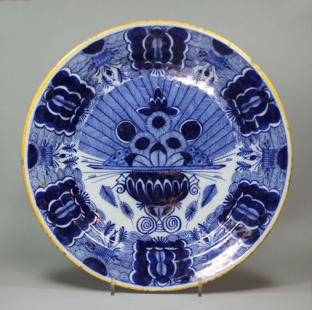 Dutch Delft blue and white charger, Circa 1750