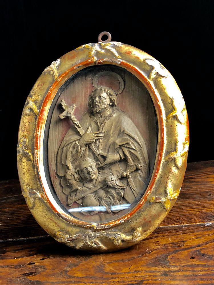 Boxwood carving of Saint Rich