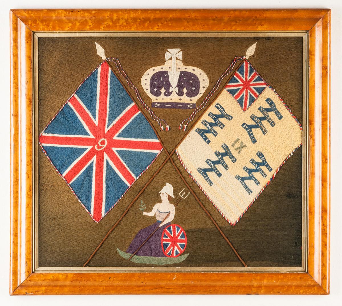 Woolwork Picture for the 9th Regiment of Foot 