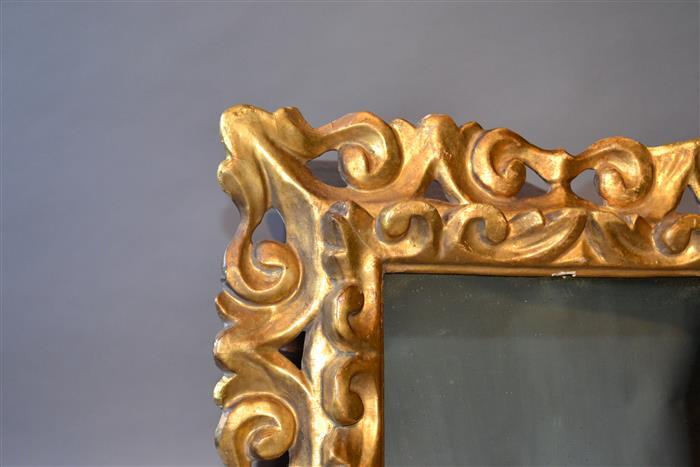 A late 17th century giltwood frame mirror