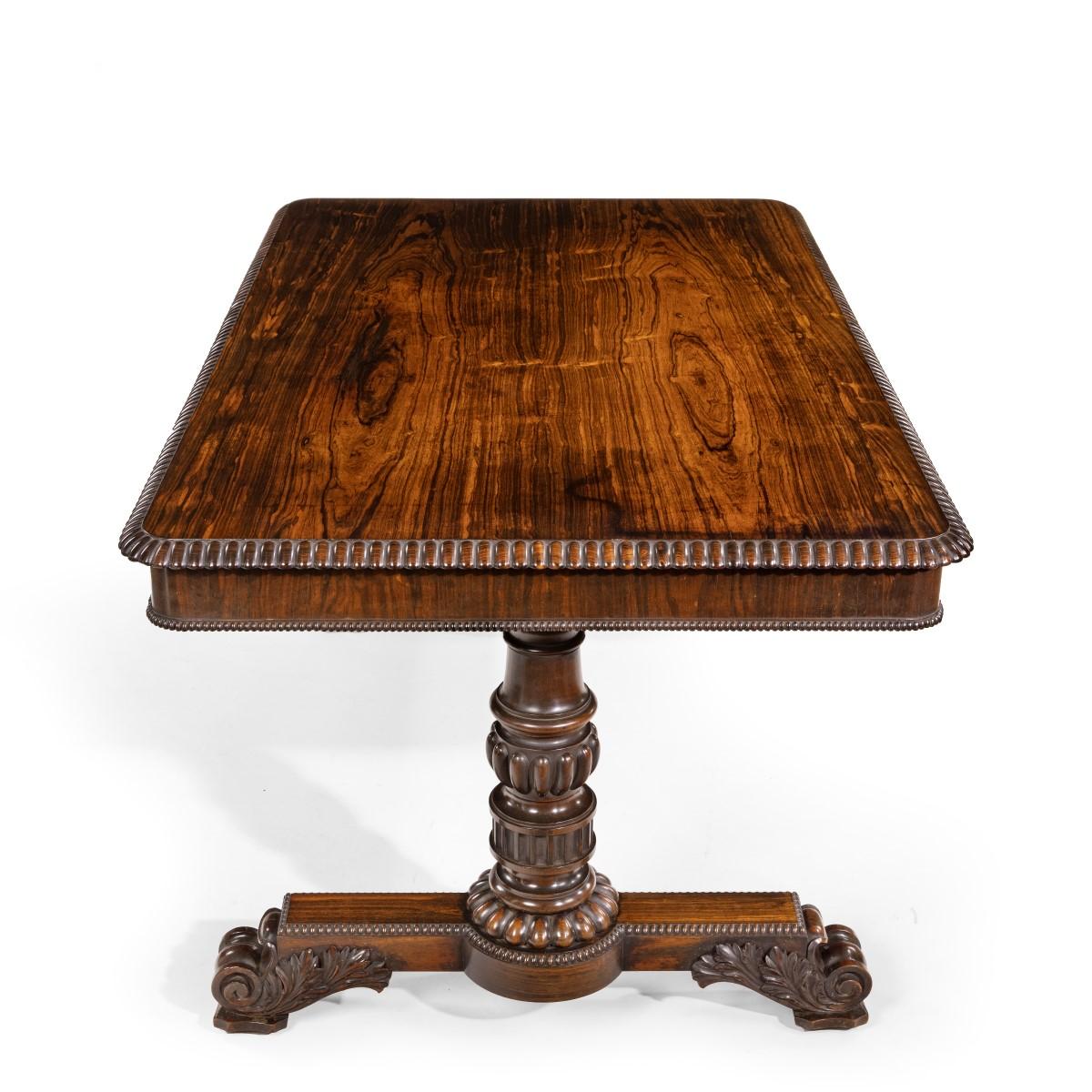 William IV rosewood partners’ library table by Gillows