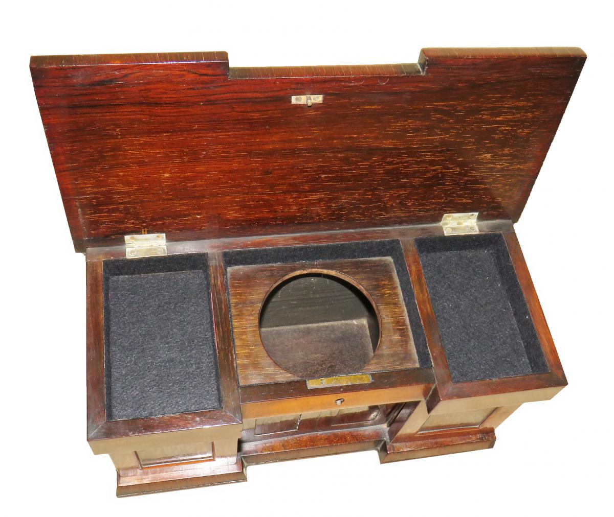 19th Century Rosewood Miniature Sideboard Tea Caddy