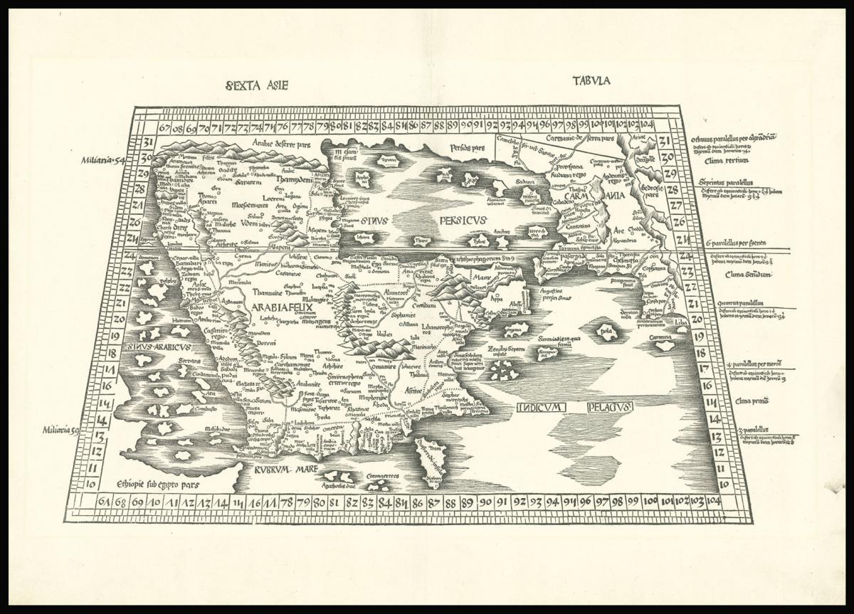 Rare and early map of Arabia