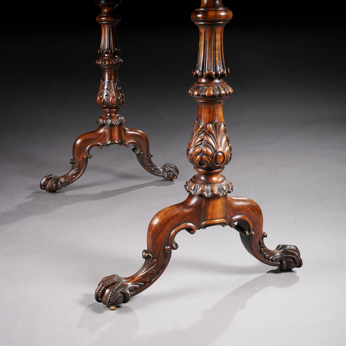 Late Regency Gillows Goncalo Alves Kidney Shaped Writing Table