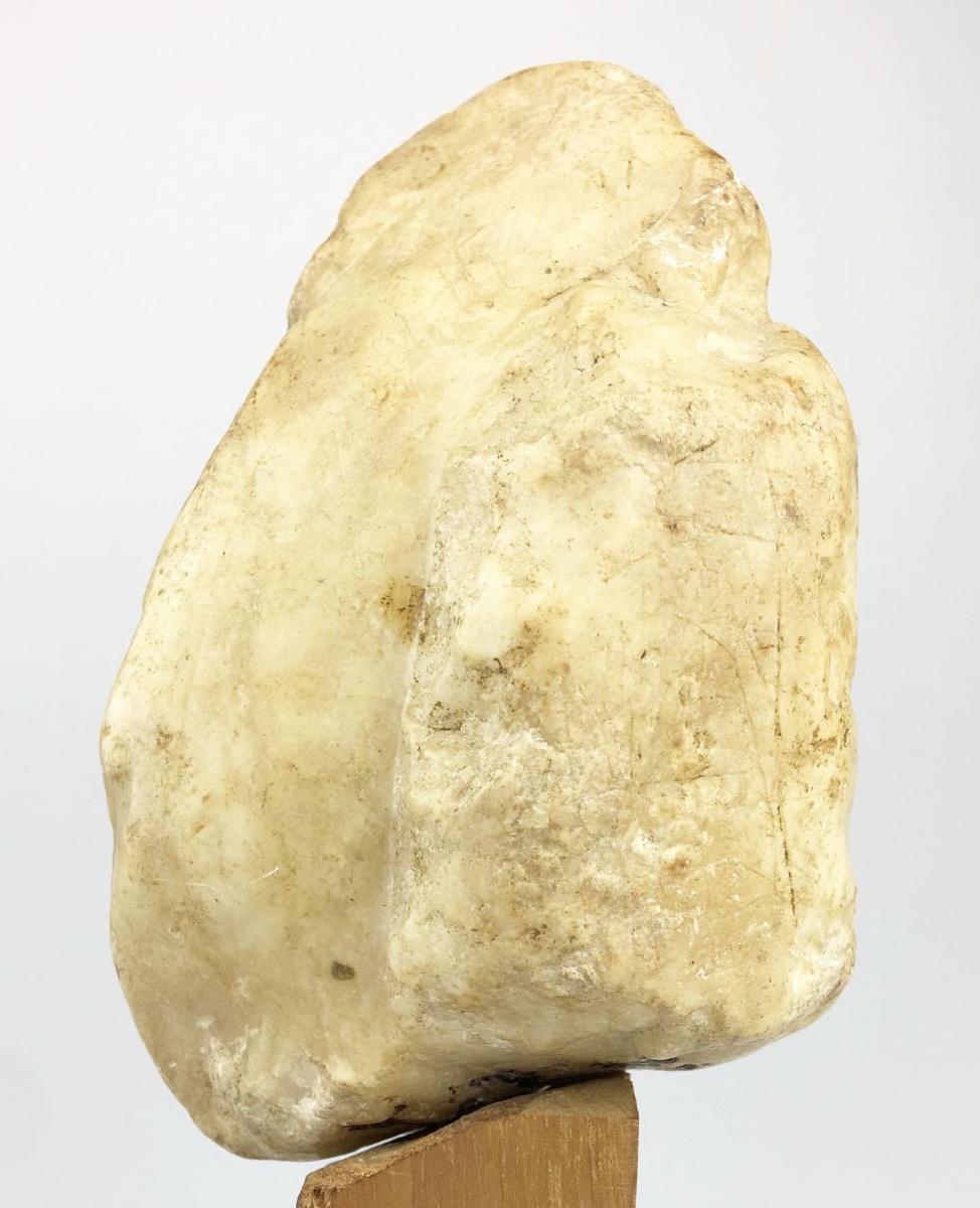 Alabaster fragment of an angel. English, c.1450
