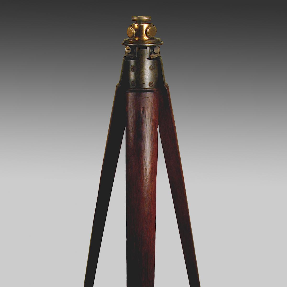 19th century mahogany cased surveyor's theodolite