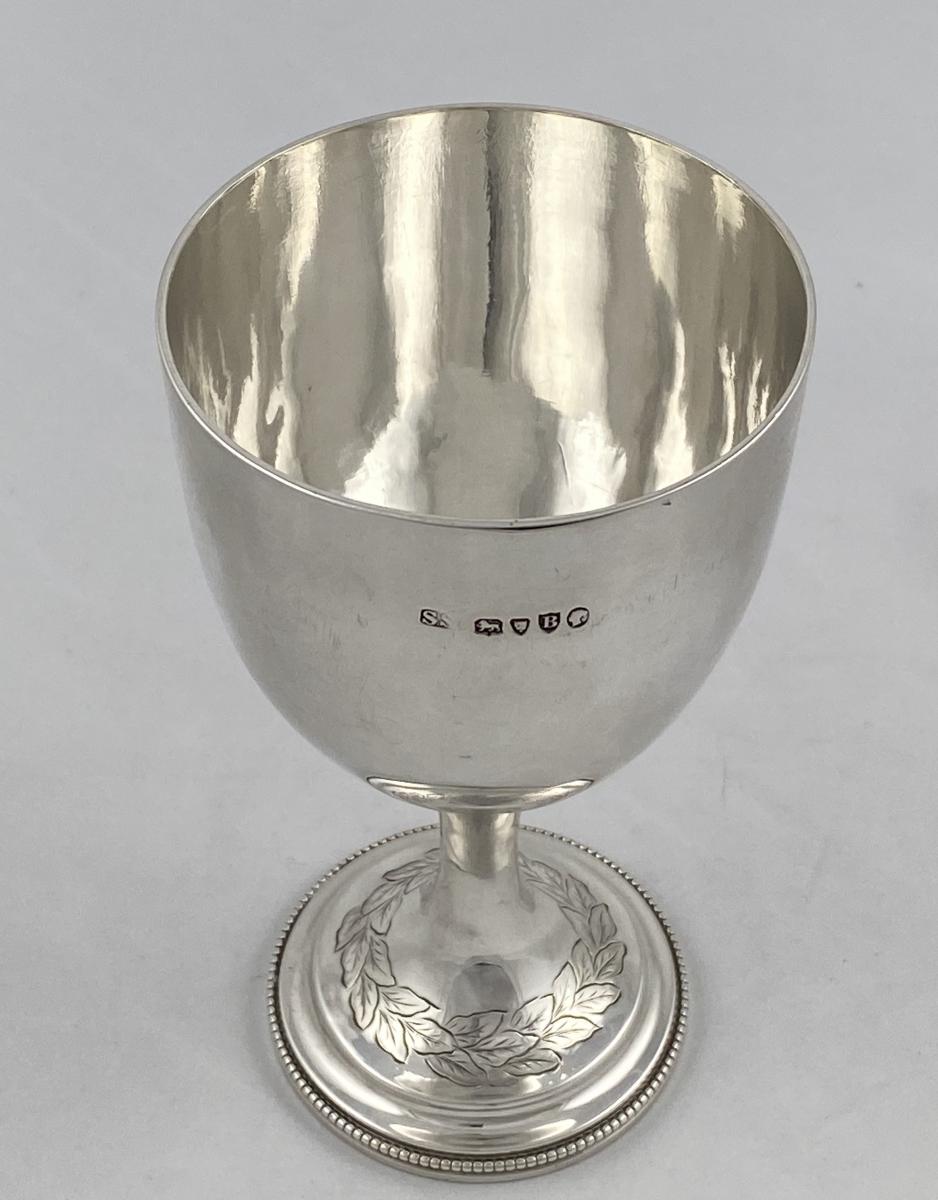 Stephen Smith Victorian silver goblet 1877