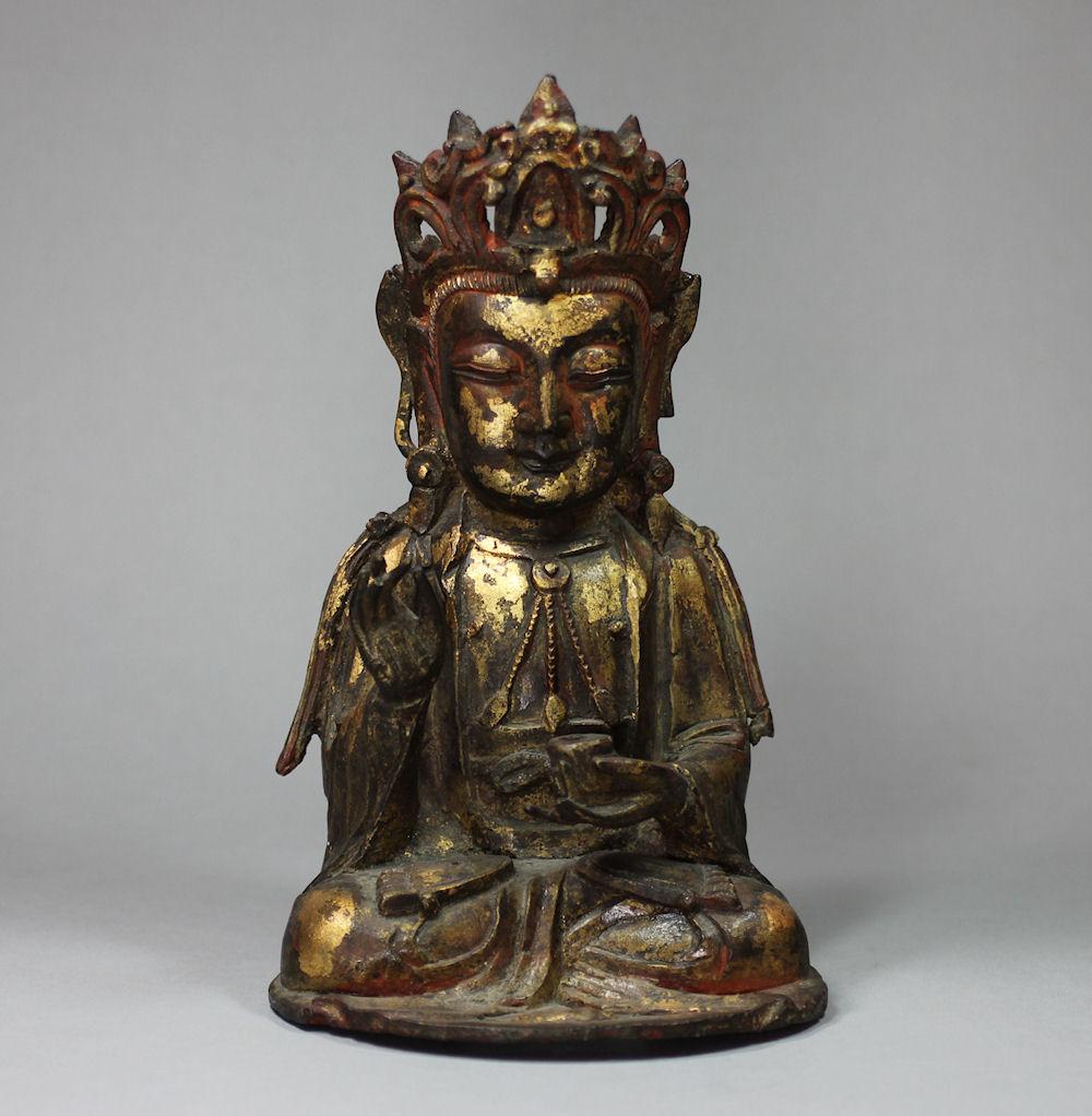 Chinese bronze figure of Bodhisattva, Ming dynasty (1368-1626)