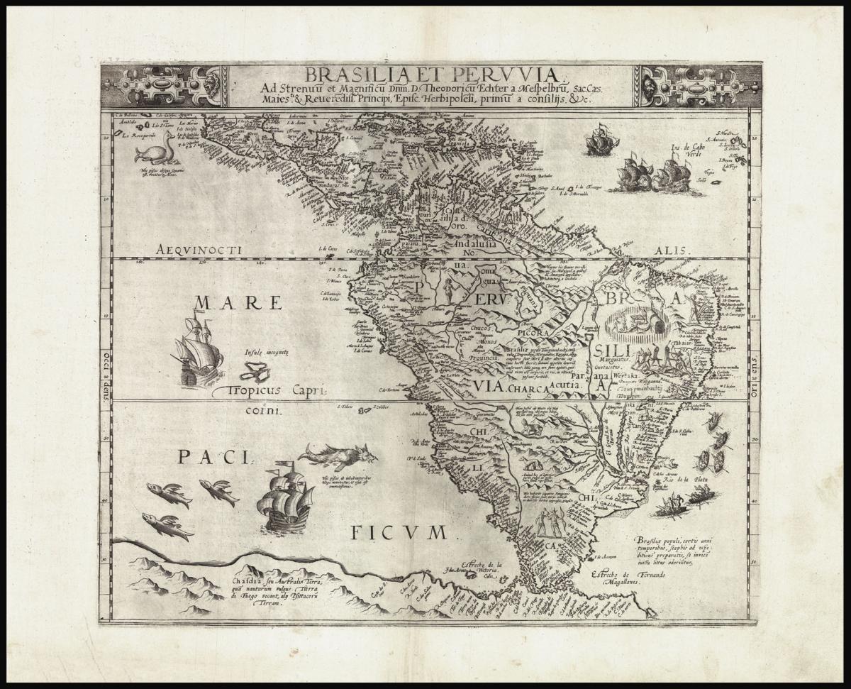 De Jode's map of South America