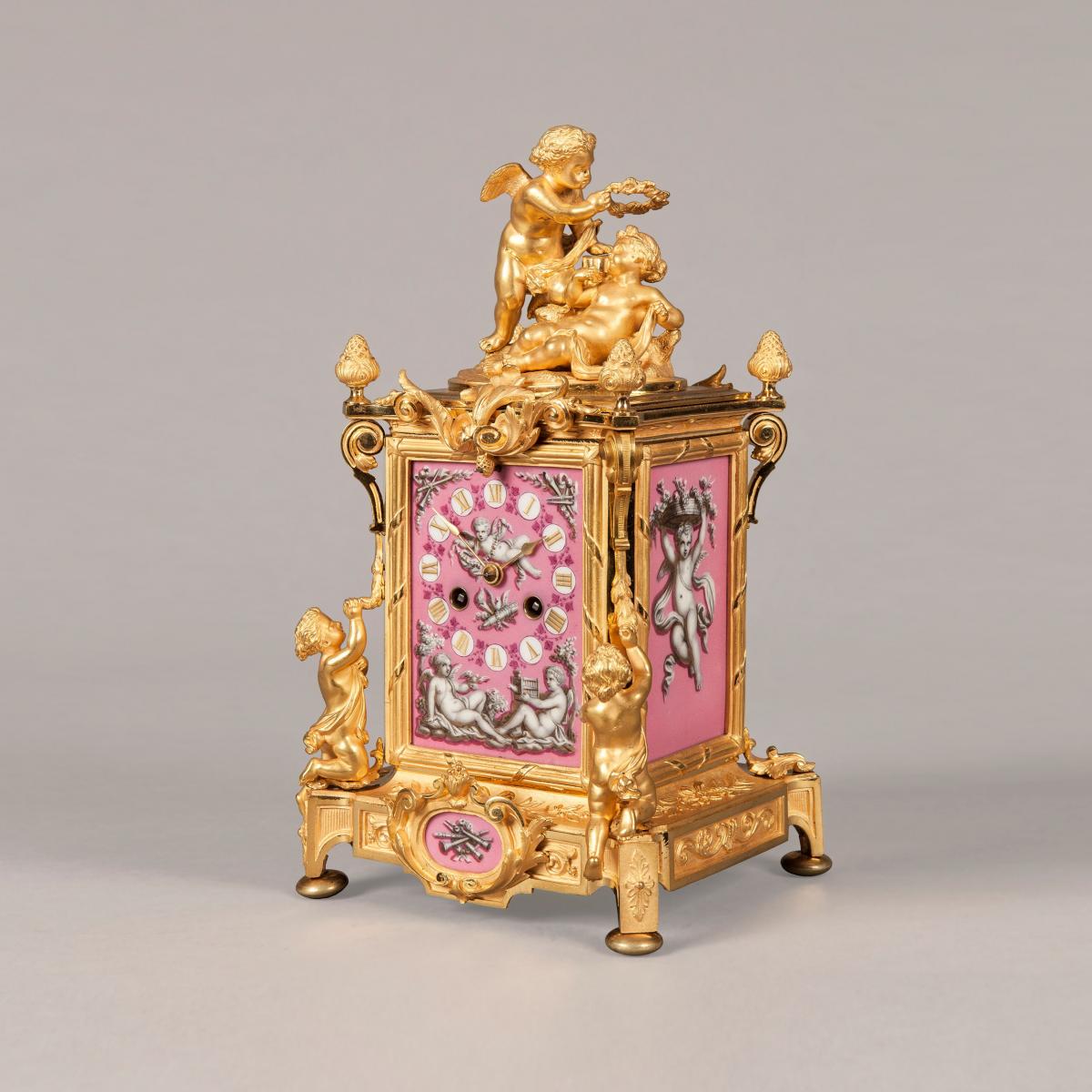French Ormolu Carriage Clock in the Louis XV Manner