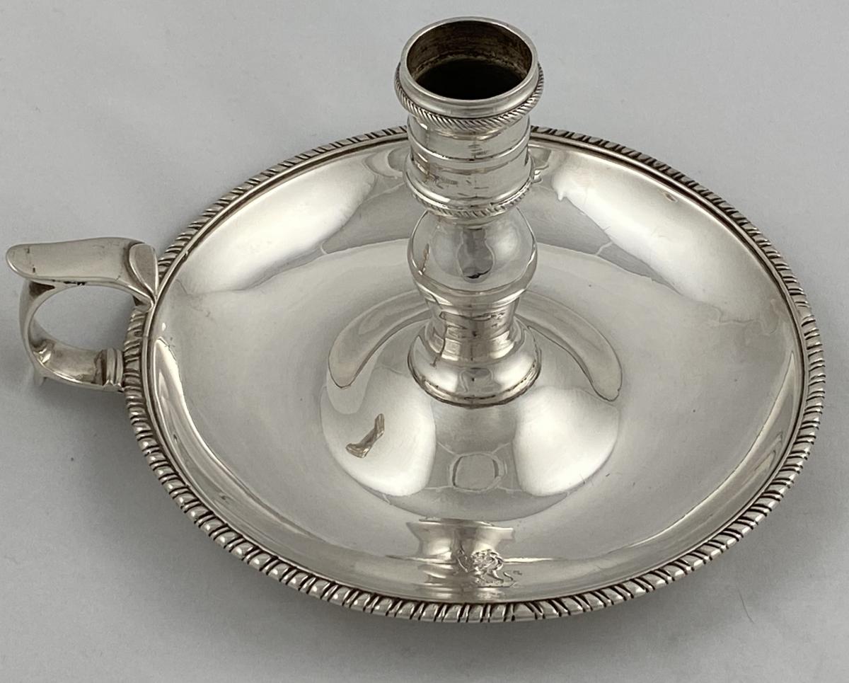 Georgian silver chamberstick William Frisbee 1805