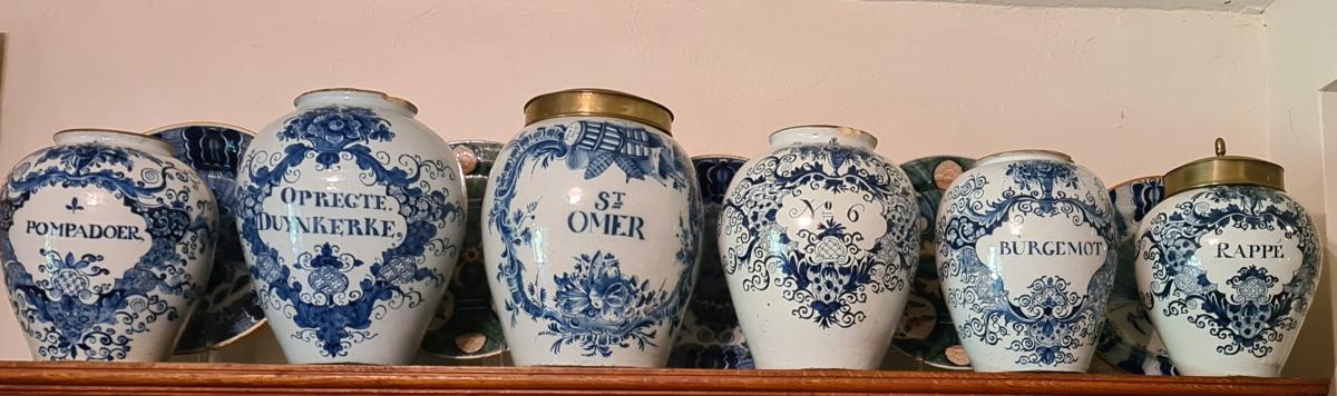 18th century Dutch delft jars