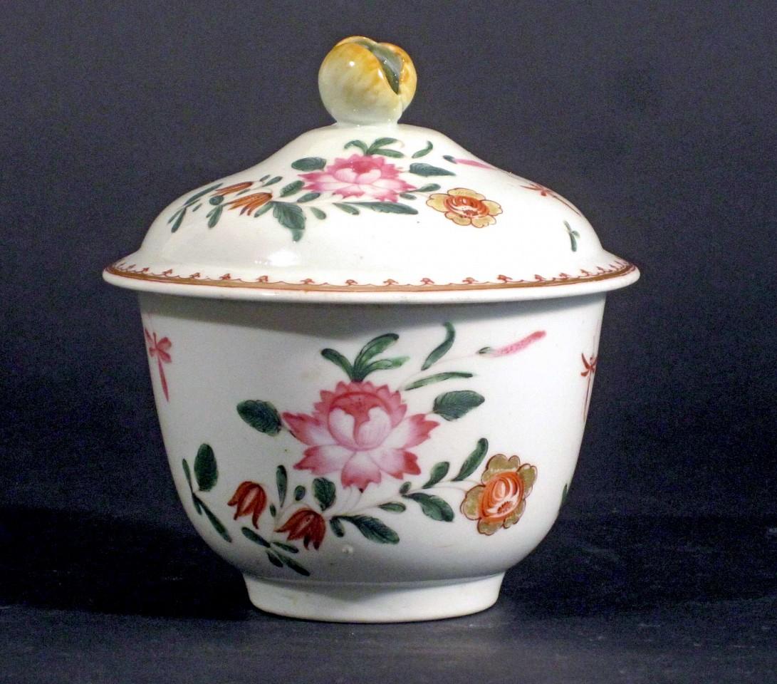 First Period Worcester Porcelain Sugar Pot & Cover, Circa 1770