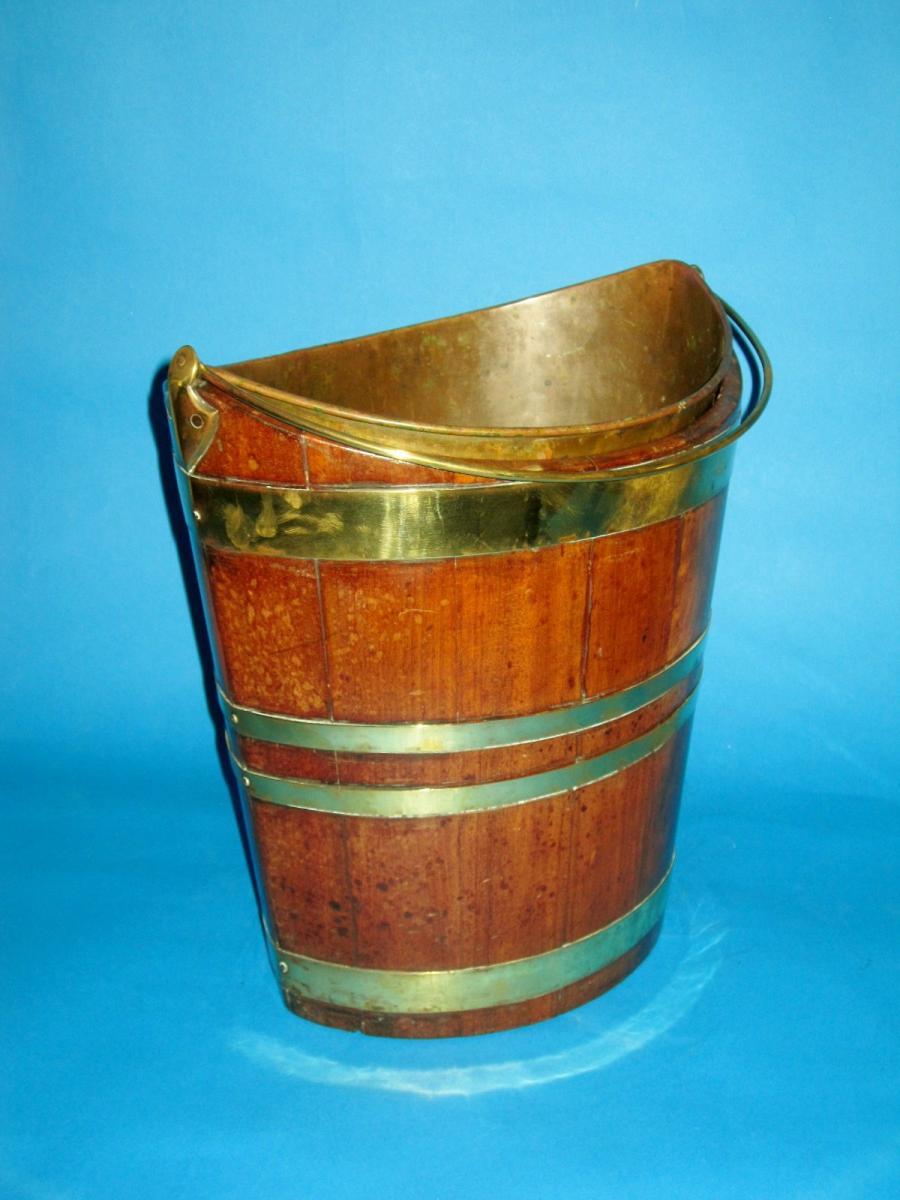 Mahogany & brass bound oval bucket, circa 1790