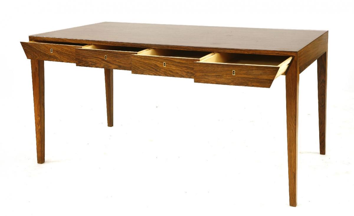 1960's Danish Rosewood Desk by Severin Hansen