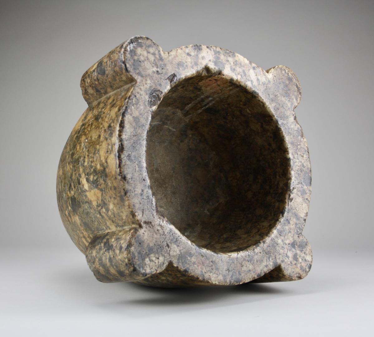 A North European Breccia Marble Mortar, probably 18th century 
