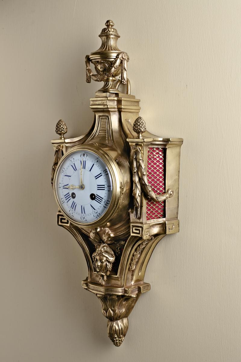 French Ormolu Cartel Wall Clock