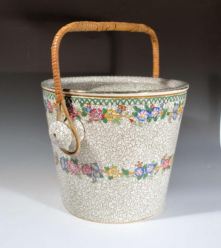 Maling Pottery Pail and Cover, Cetem Ware, 1908-30