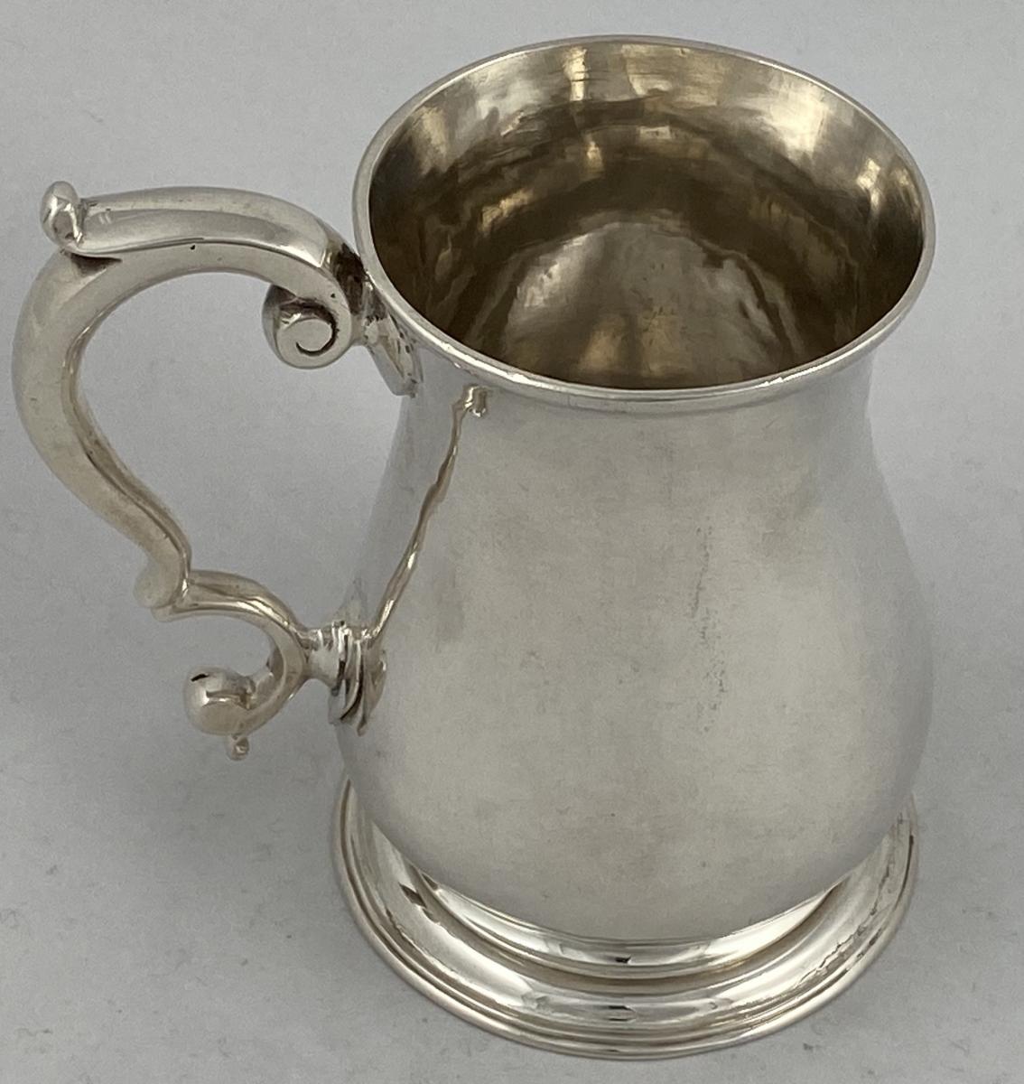 Henry Brind Georgian silver mug tankard 1748