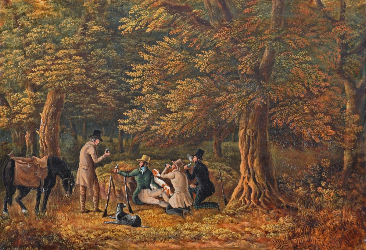 AMERICAN SCHOOL First half of 19th Century shooting painting