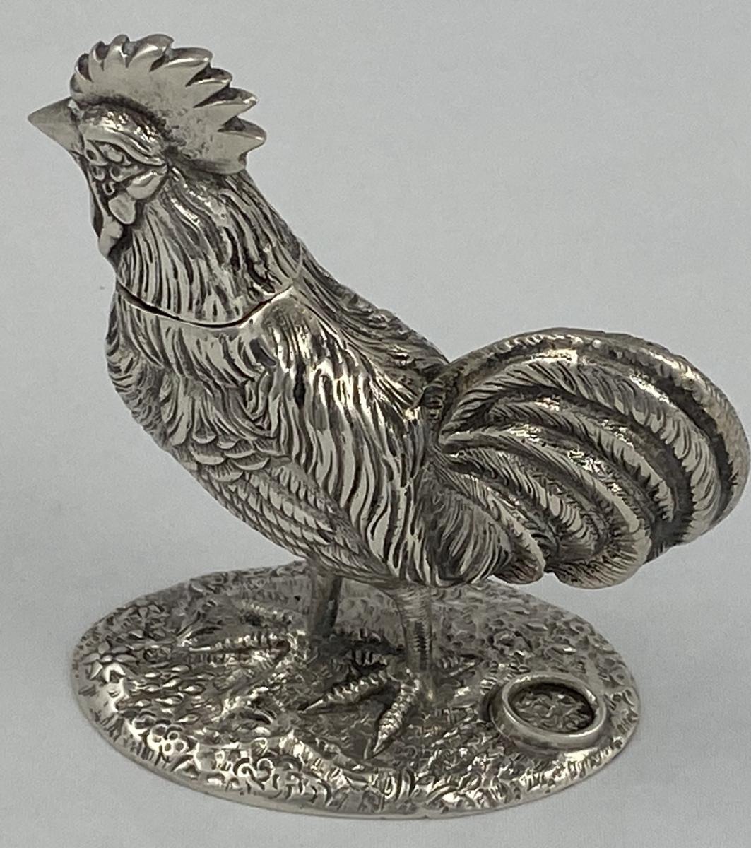 Silver cockerel model