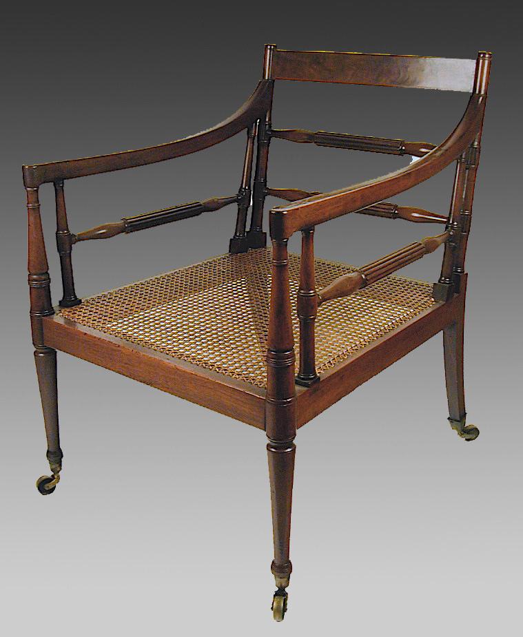 Georgian mahogany library chair