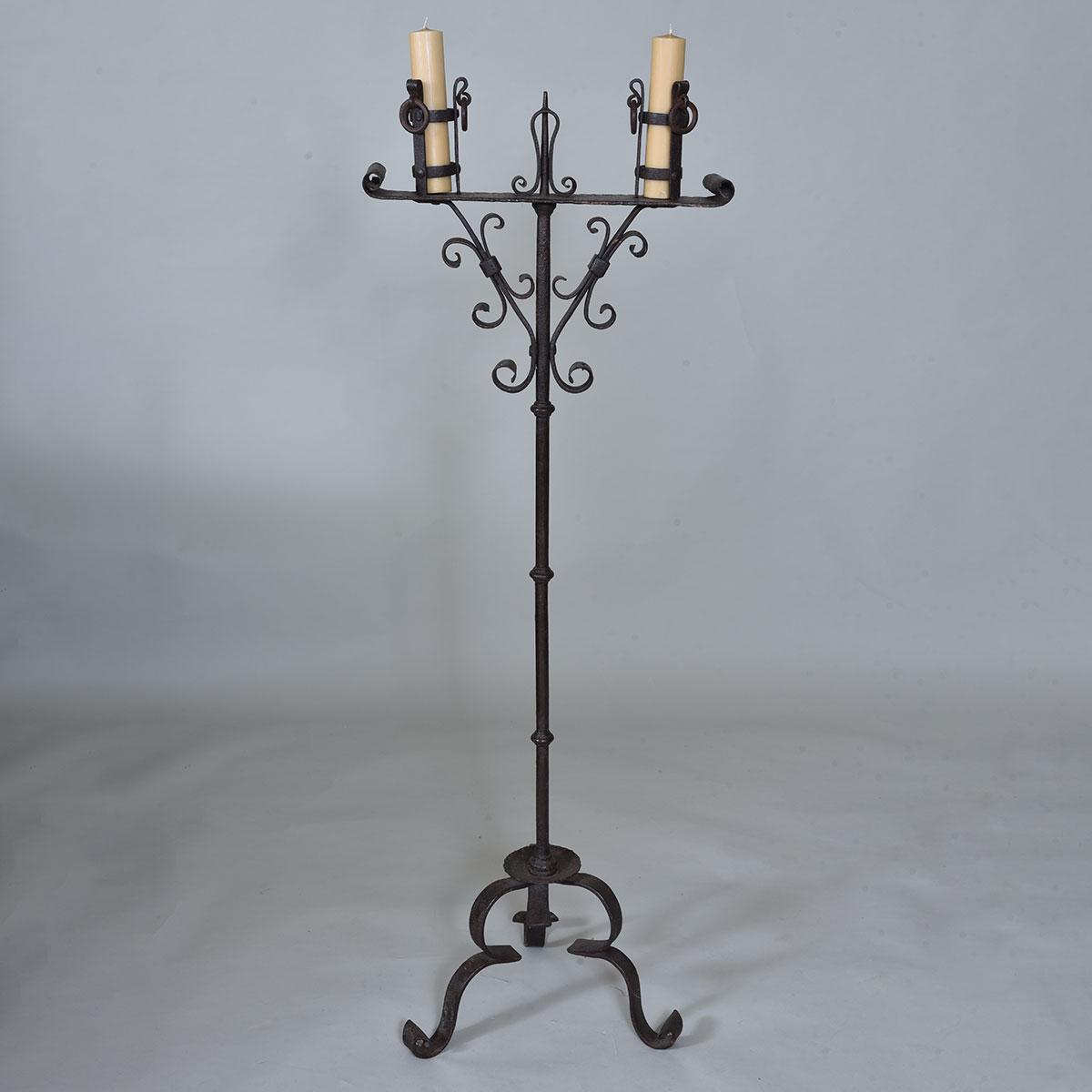 Late 18th century Iron Candlestand