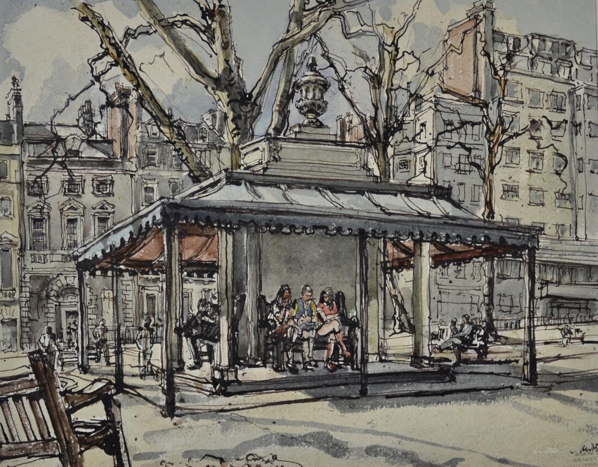 Marianne von Werther - Berkeley Square, London - watercolour